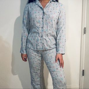 Xhilaration Gray Printed Pajama Set